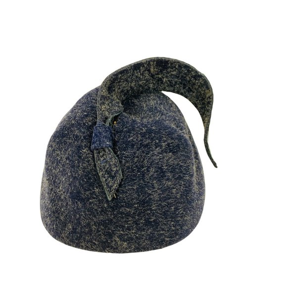 Vintage 1950s Navy Wool Architectural Cap Colby Hat main image 6